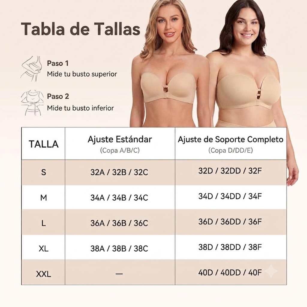 Sujetador Strapless Frontal Ajustable | MUSE
