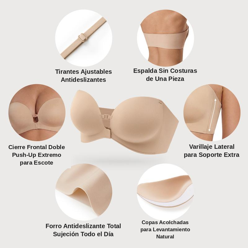 Sujetador Strapless Frontal Ajustable | MUSE
